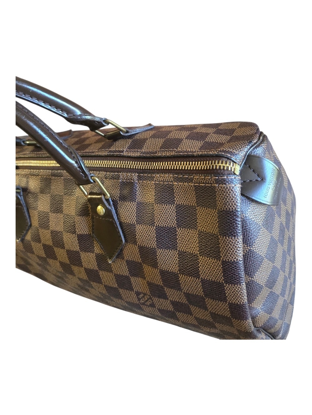Louis Vuitton Red Canvas Interior with Dark Leather Tab - Picture 6 of 13
